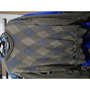 Paolo Mondo Argyle Pattern Sweater Made in Italy